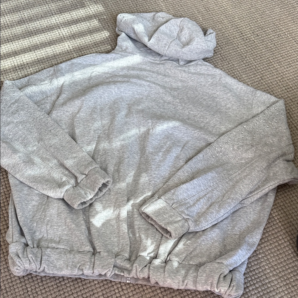 Out From Under Merrick Shine Embellished Zip-Up Hoodie Sweatshirt - Picture 11 of 11